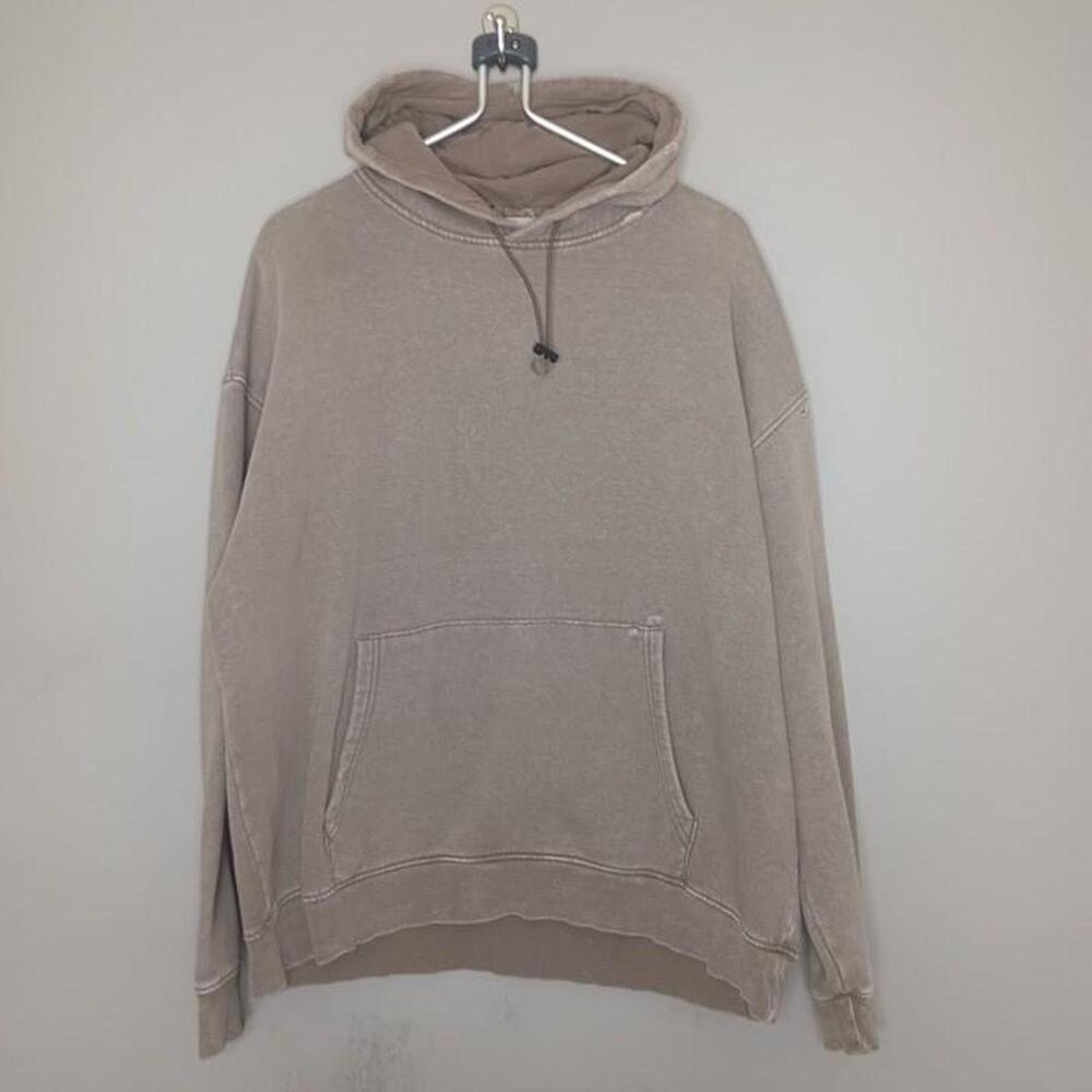 Distressed Tan Hoodie Loose Fit Size XL